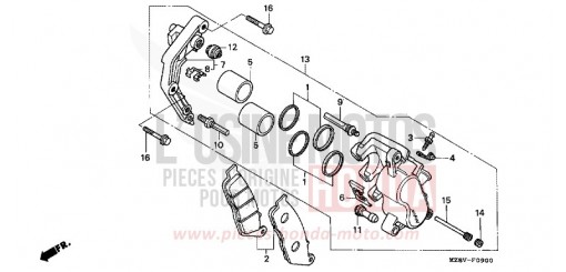 FRONT BRAKE CYLINDER VT600CW de 1998